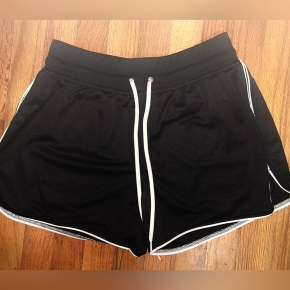 bcg Pants - BCG Black Drawstring Athletic Shorts with White Trim Size M Activewear Workout